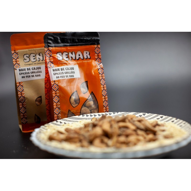 Spicy cashews roasted over wood fire 150g Doypack plastic